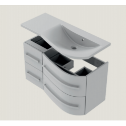 ORISTO OPAL szafka z umywalką 90 cm, prawa, biały połysk - OR30-SD4S-90-1-PV4, UME-OP-90-92-P